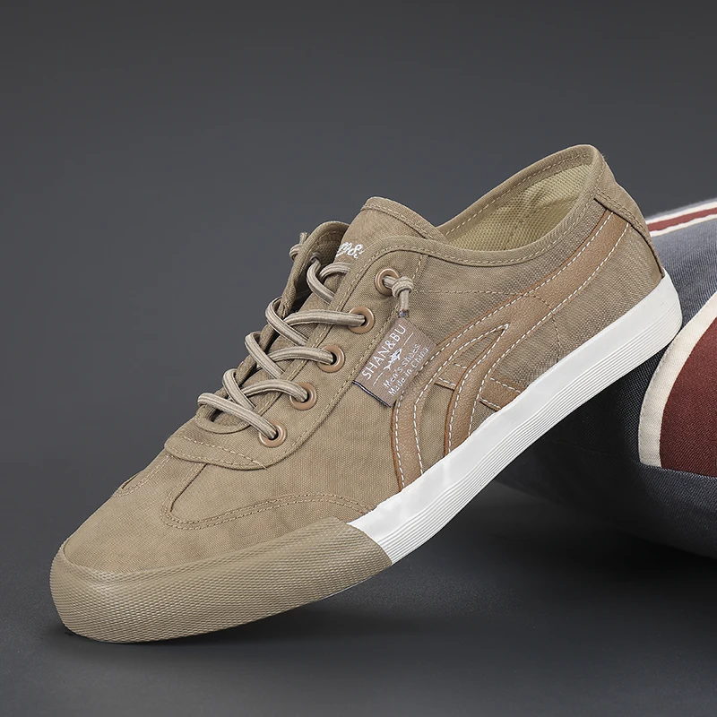 

Мужские парусиновые туфли, черные повседневные туфли с круглым носком, на шнуровке, дышащая износостойкая обувь на плоской подошве, лето 2022