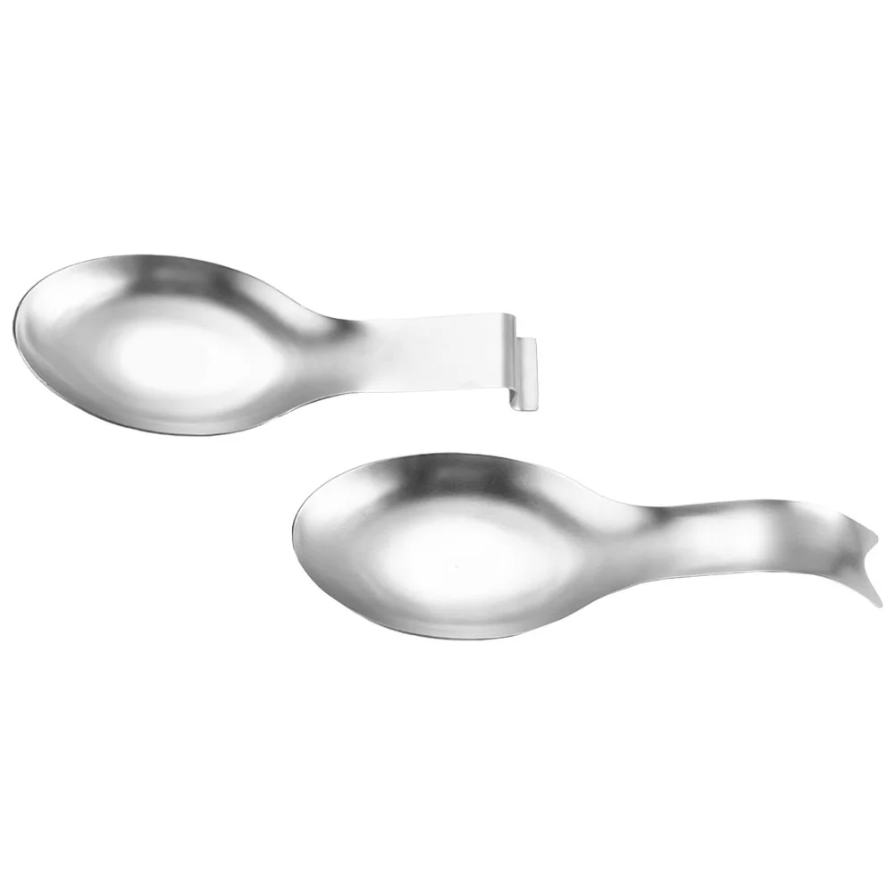 

2pcs Spoon Rest with Long Handle Durable Spoon Rice Spoon Holder Kitchen Gadgets