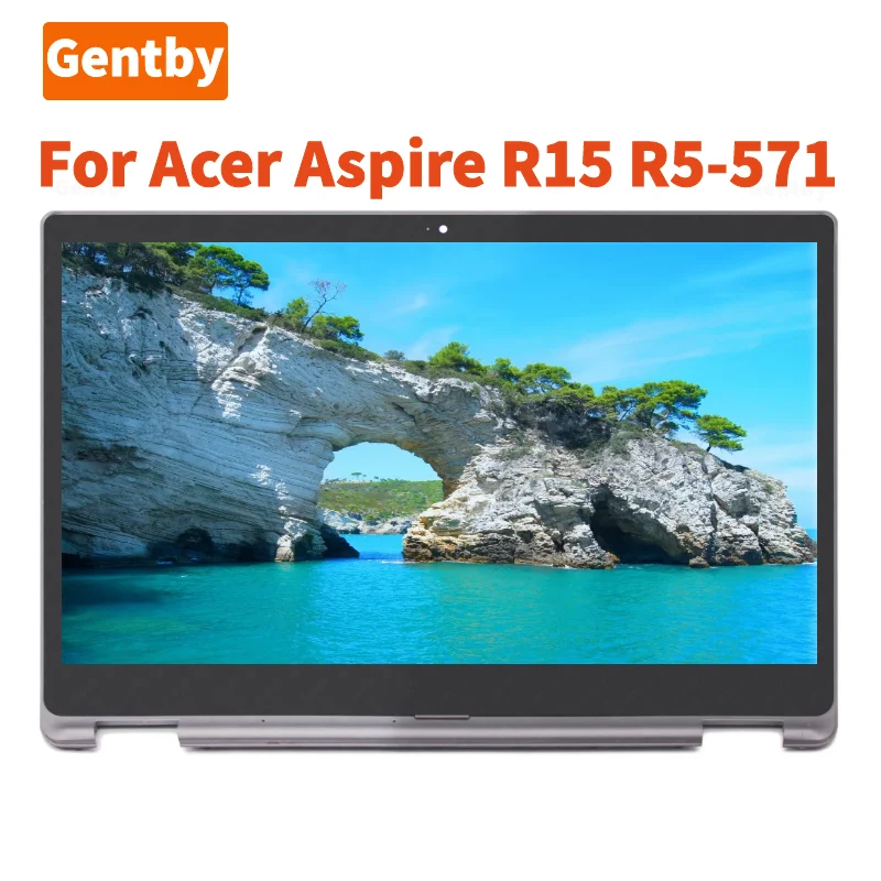 

New 15.6-inch For Acer Aspire R15 R5-571 R5-571T R5-571TG N156HCA-EA1 FHD IPS 30P Touch LCD Screen Digitizer Assembly With Bezel