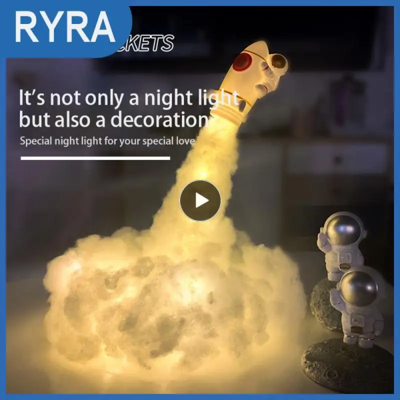

3D Print Rocket Lamp Space Shuttle Lamp Night Light Moon Lamp Materials With USB Rechargeable For Rocket Lovers Figurines Craft