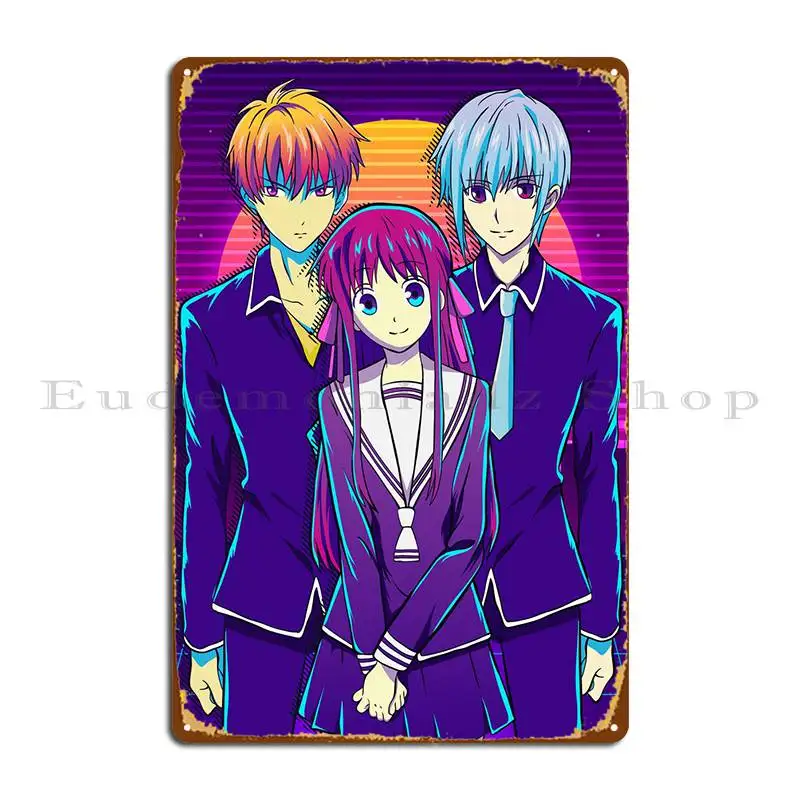 

Fruits Basket Anime Metal Sign Bar Wall Pub Cinema Designing Garage Decoration Tin Sign Poster