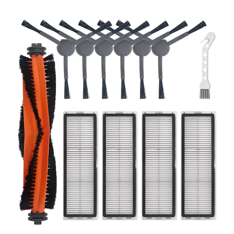 

EAS-For Xiaomi Dreame L10 Plus Robot Vacuum Cleaner Spare Parts Pack Kits Side Roller HEPA Filter Main Brush Dry Wet Mopping