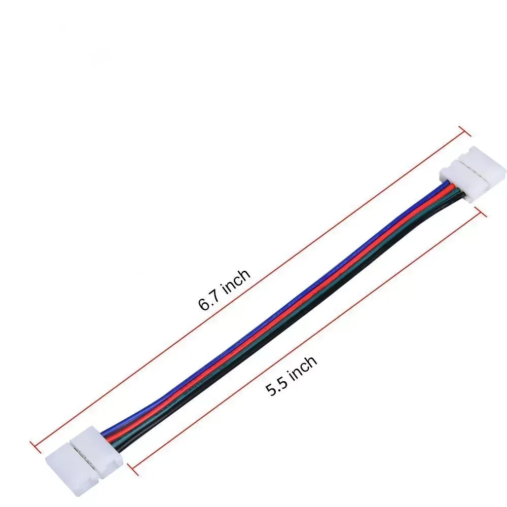 

RGB LED Strip Connector 4pin 10mm for 5050 RGB LED Strip Free Welding Connector 600pcs/lot