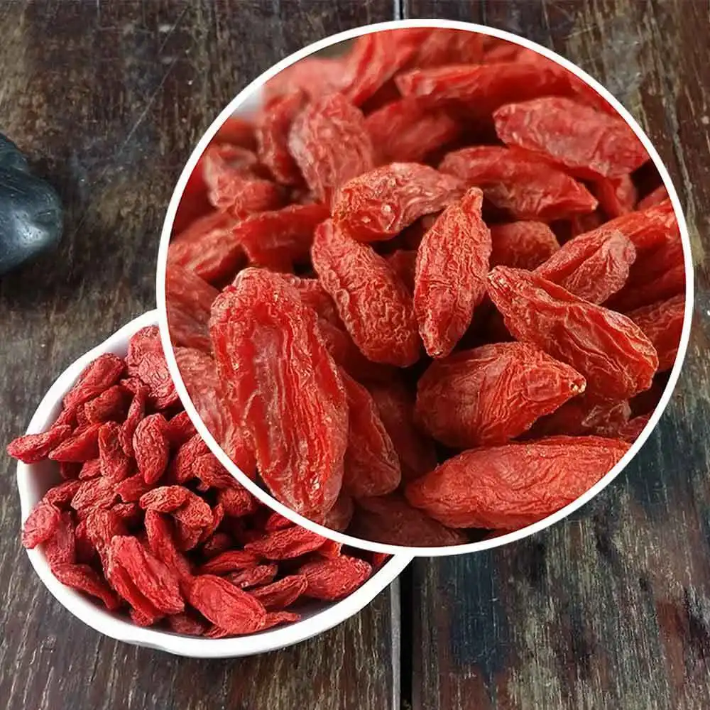 

2022 Chinese Ningxia High Quality Dried Goji Organic Wolfberry Gouqi Berry Green Health Care 250g teapot