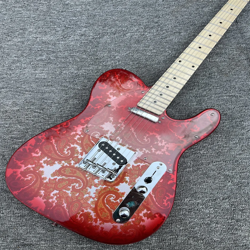 

High Quality Pink Paisley Heritage Electric Guitar Maple Fingerboard Chrome Hardware Red Gloss Finish In Stock Fast Shipping