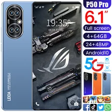 2021 New Global Version P50 Pro 6.1 Inch 4GB RAM 64GB ROM 6800mAh Smartphones 24+48MP 10-Core MTK6595 5G Mobile Cell Phone