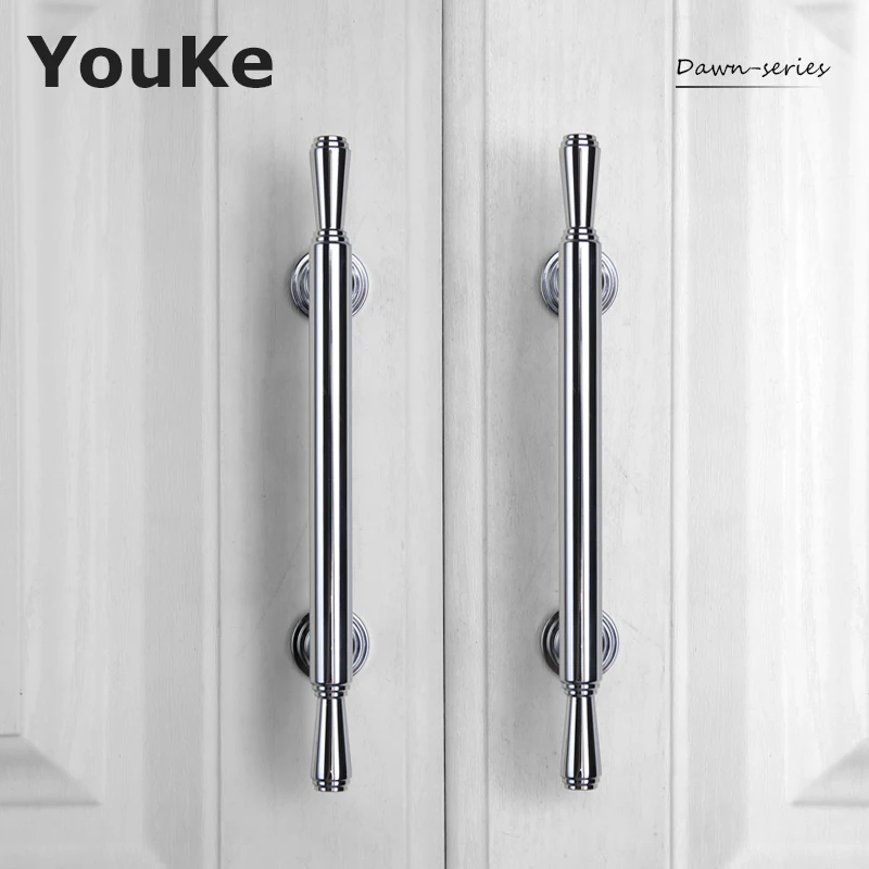 Яркий серебристый латунный шкаф Минималистичная ручка для шкафа роскошные ручки