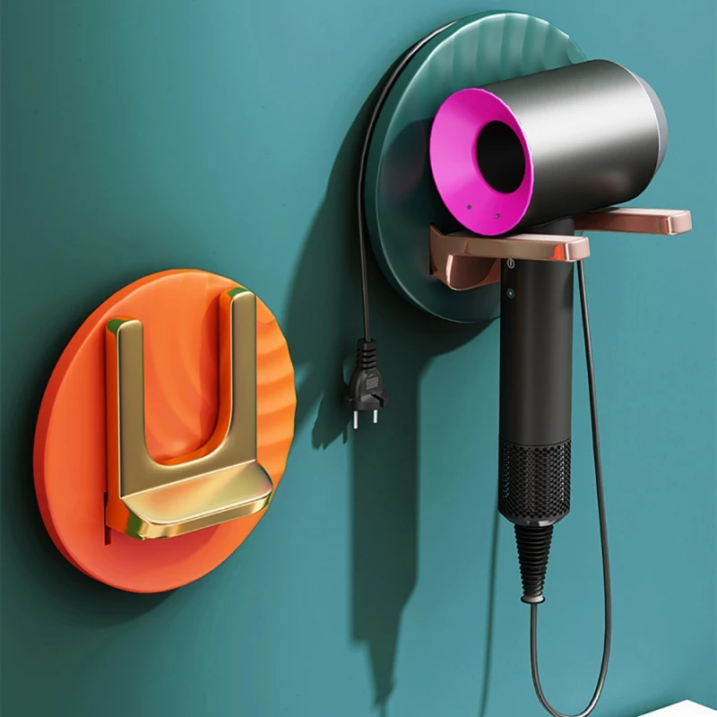

Bathroom Hair Dryer Storage Rack Punch-Free Toilet Multi-Functional Holder Bathroom Wall Storage Organizer Shelf Blower Stand