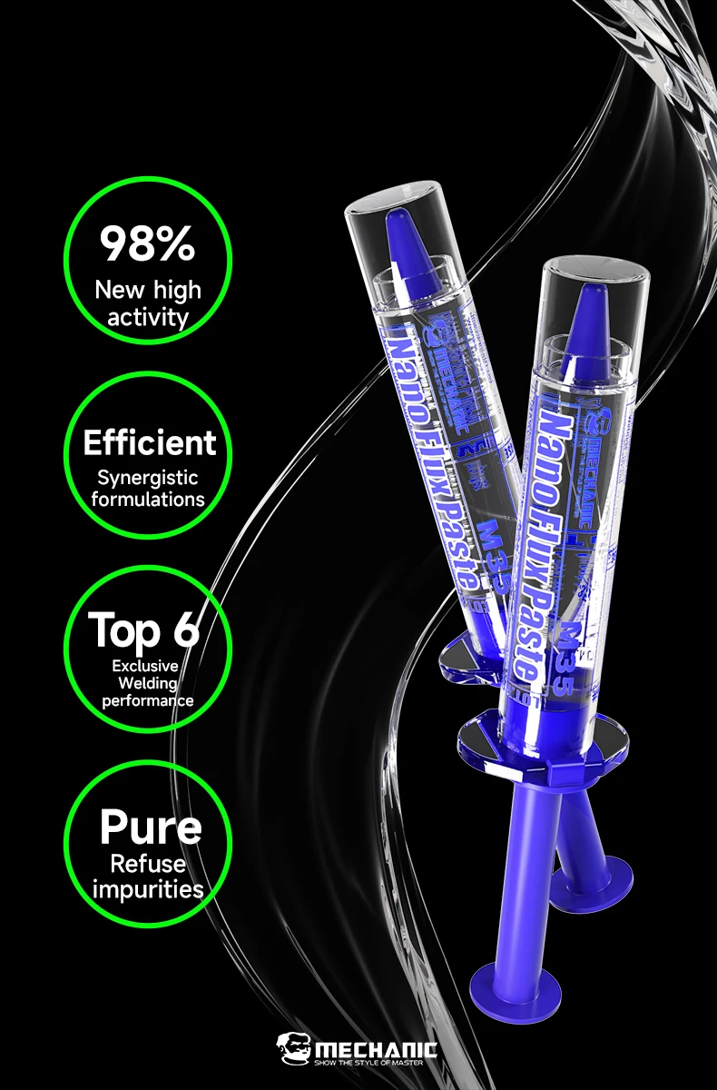 Механик M35 бессвинцовый шприц паяльная флюсовая паста прозрачная смазка для