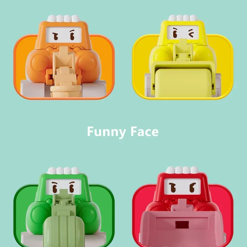 

Children Cartoon Construction Car Toy for Kids 1/64 Press Inertia Excavator Forklift Toys Children Birthday Christmas Gifts