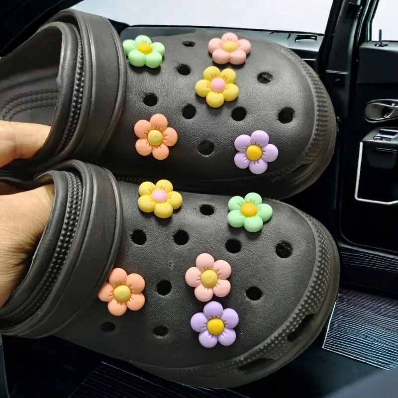 10 шт. декоративные подвески для обуви с 5 лепестками