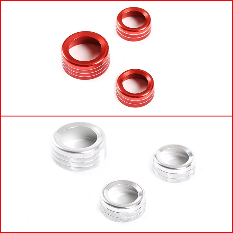

For Jaguar XJ 2010-2019 Car rear air conditioner knob ring aluminum alloy Air conditioning knob protection accessories