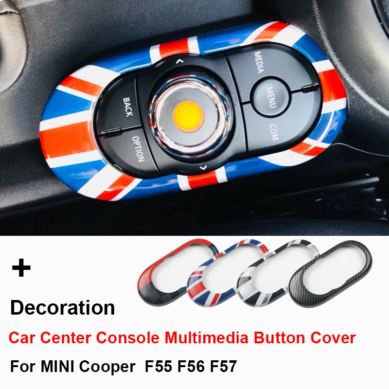 

Car Console Multimedia Button Gear Panel Housing Cover For MINI Cooper S JCW F55 F56 F57 Sticker Accessory