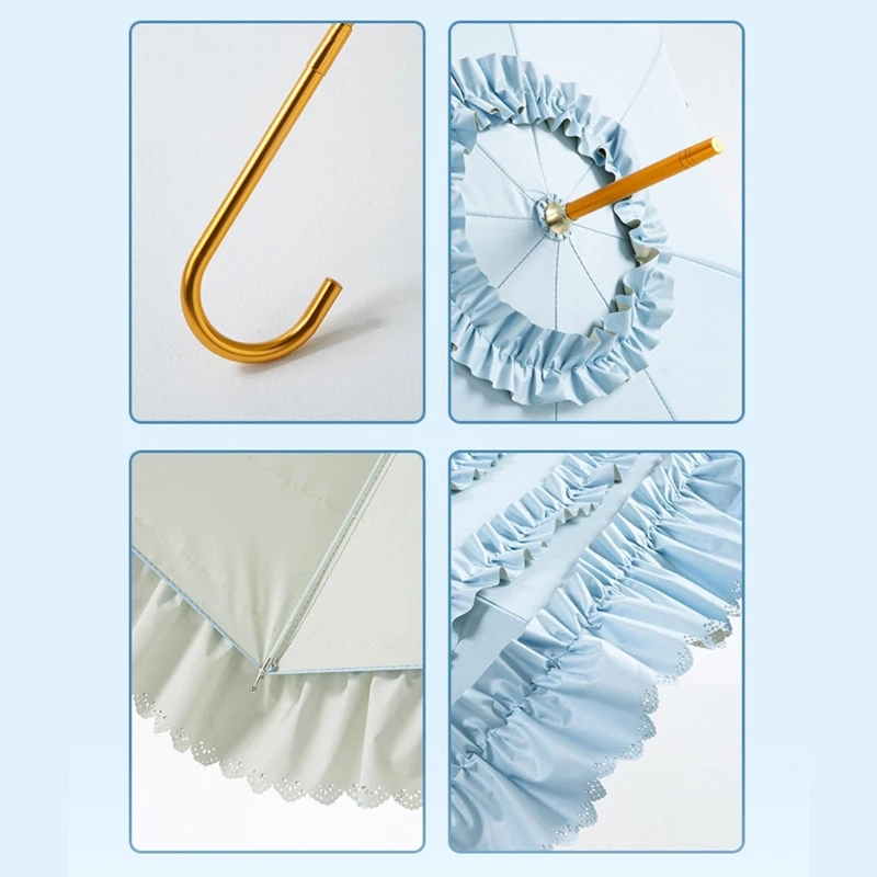 Женский кружевной зонтик винтажный свадебный купольный принцессы для косплея