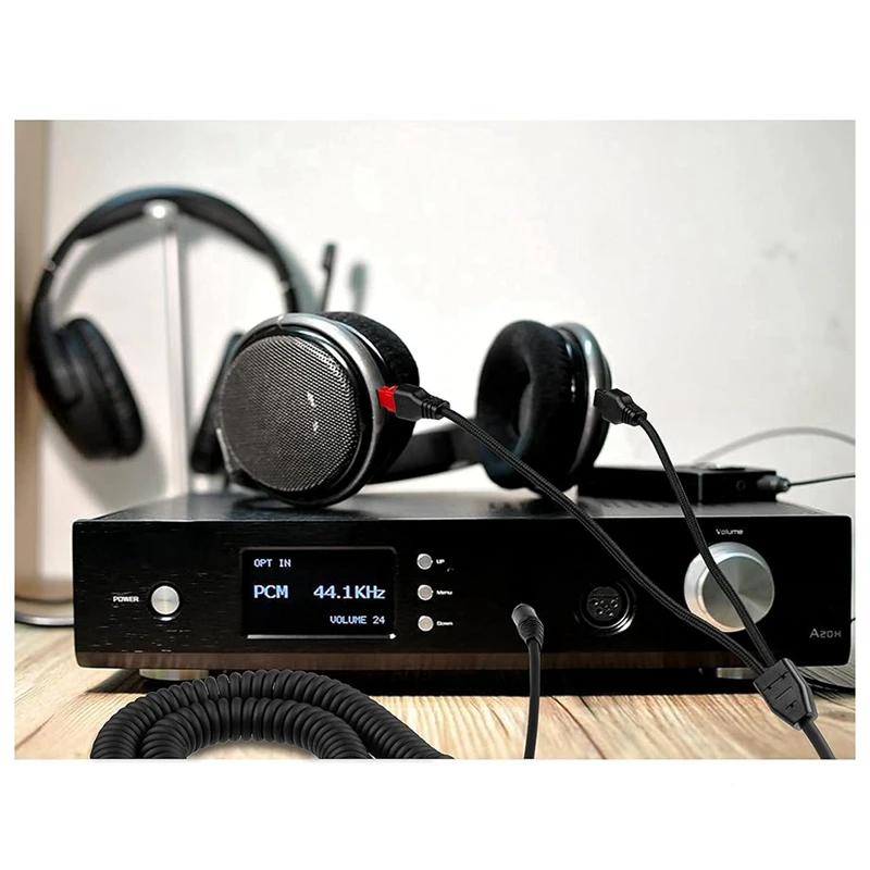 HD580 HD600 HD650 HD565 HD58X Аудиокабель для наушников Пружинный соединительный кабель