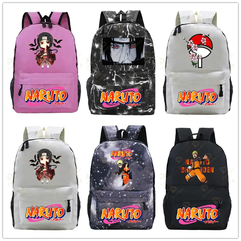 

Akatsuki Kakashi Backpack Men Women Children Uchiha Sasuke Cool 3D Print Schoolbag Boy Girl Kids Fashion Haruno Sakura Bag