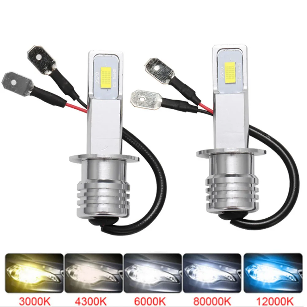 

2Pcs H1 H3 H7 H11 H4 CSP Car LED Mini Headlight Headlamp Bulbs Conversion Kit 80W 20000LM 6000K Super Bright Car Fog Light