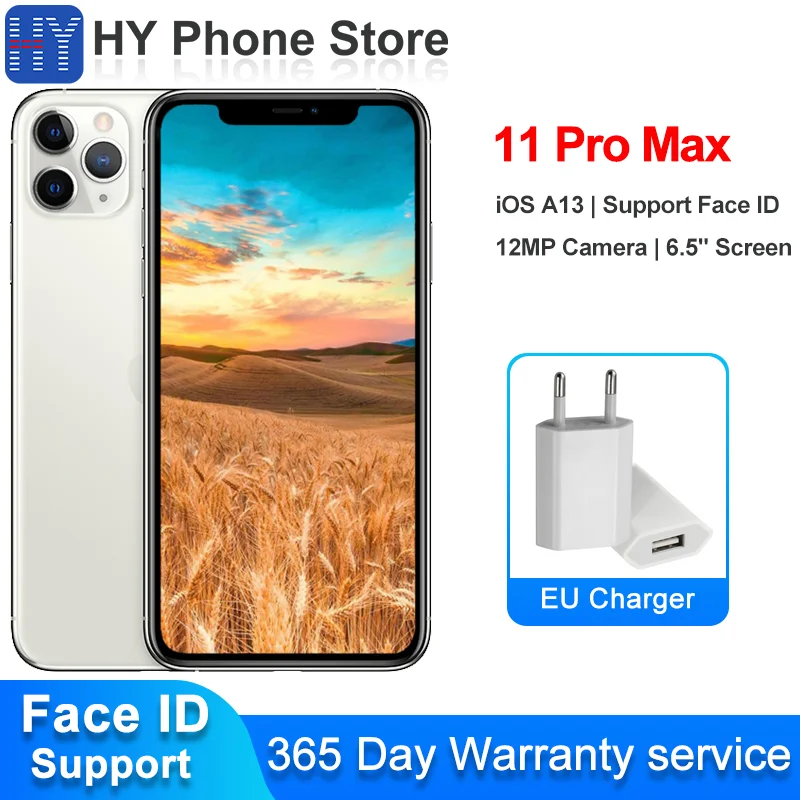 Разблокированный смартфон Apple iPhone 11 pro max 256 ГБ/64 Гб ПЗУ A13 Bionic chip экран 6 5 дюйма