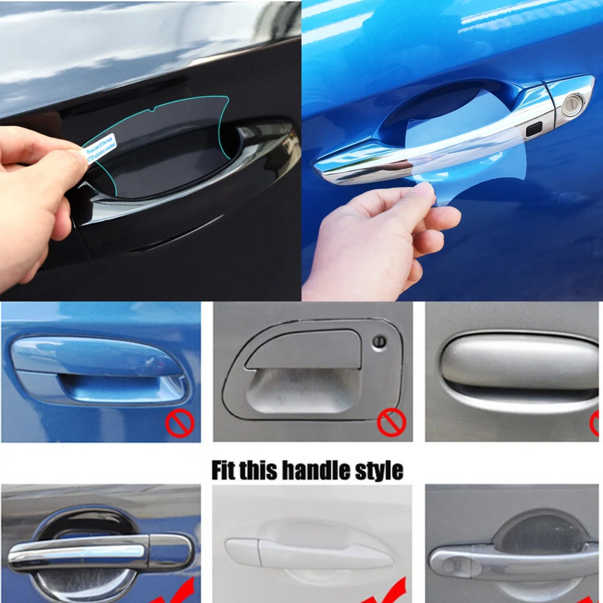 

5 шт., наклейки на дверные ручки автомобиля, защитная пленка для Toyota Land Cruiser Prado FJ 150 FJ150 LC150 2010-2018