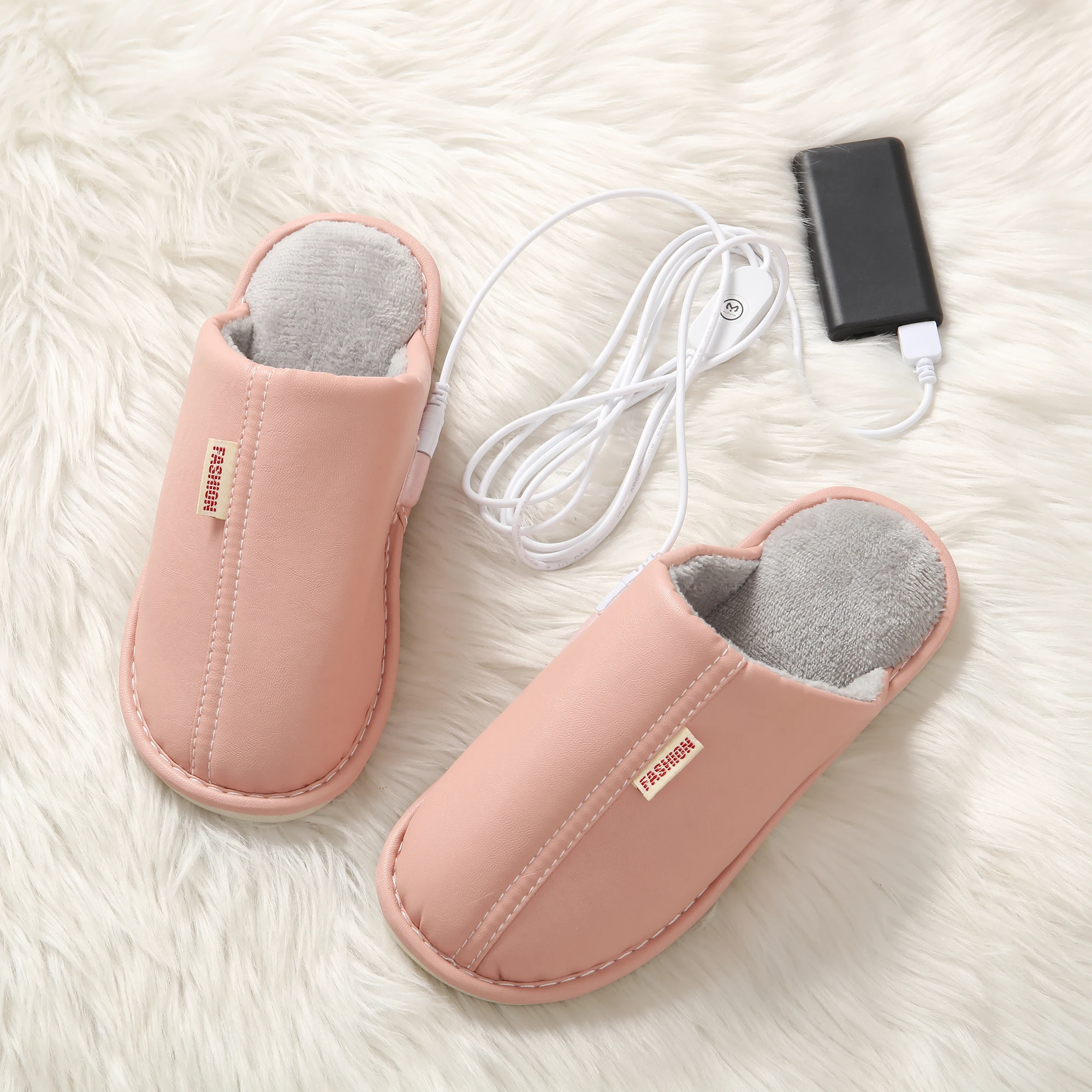 USB согревающие тапки для мужчин и женщин хлопковые с подогревом электрическая