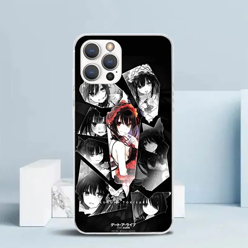 Фото Чехол для iPhone Date A Live Токисаки Куруми с мягким покрытием для моделей 16, 17 Air, 15, 14 Pro Max, 16E, 17E, 13 Mini, 12, 11, 7, SE с принтом №4