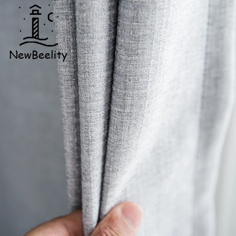 

Japanese Home Decor Curtains for Living Dining Room Bedroom Solid Color Cotton and Linen Blackout Curtain French Window Custom