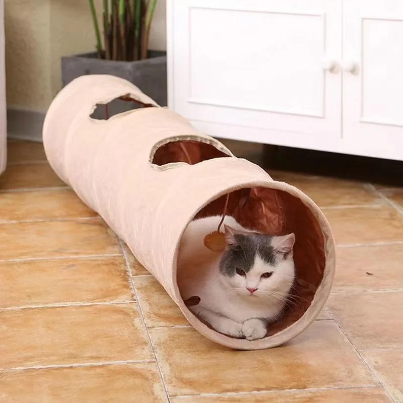

Oxford cloth foldable pet tunnel plush rolling chinchilla totocks toy cat toys pet products