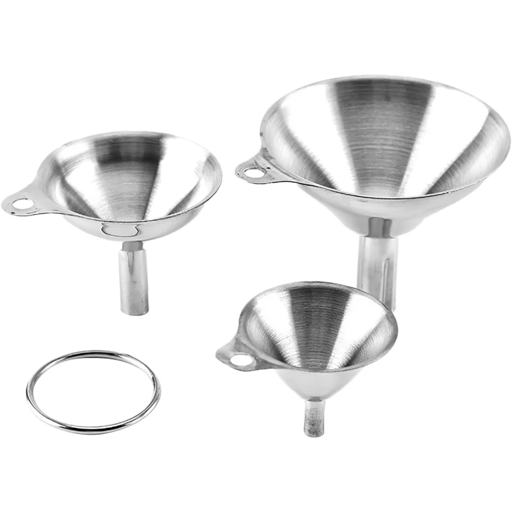 

Funnel Kitchen Canning Funnels Oil Mini Stainless Steel Metal Filling Cooking Essential Bottlessmall Bottle Spice Supplies