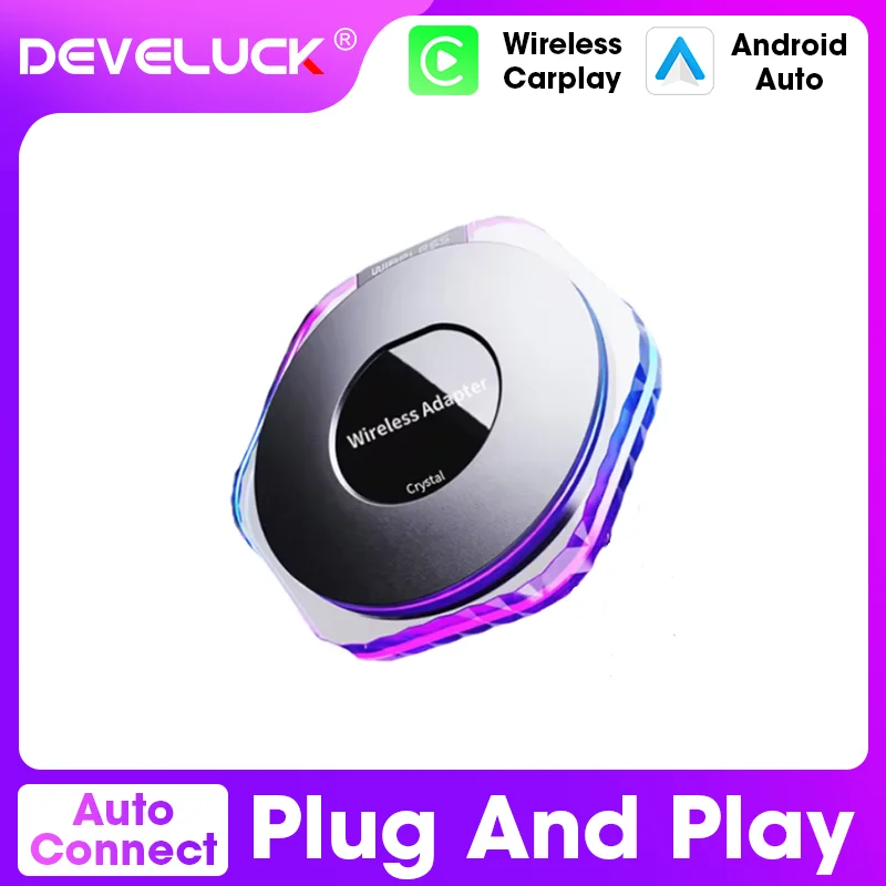 НОВЫЙ беспроводной адаптер CarPlay Android Auto 2 в 1 умная мини-приставка Plug and Play Wi-Fi