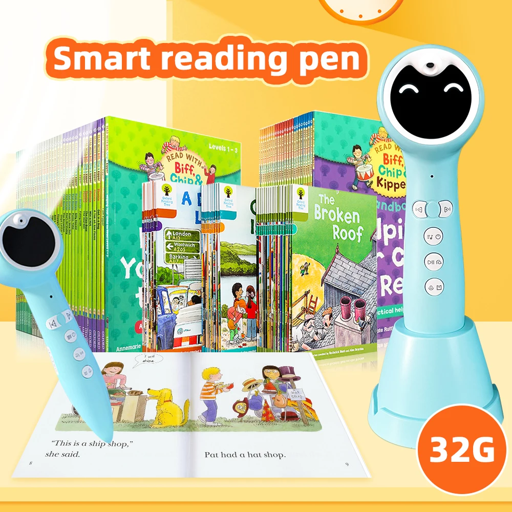 

32G Smart Point Reading Pen Educational Read English Oxford Books Flashcards Version Kids Babylearning Toys for Children
