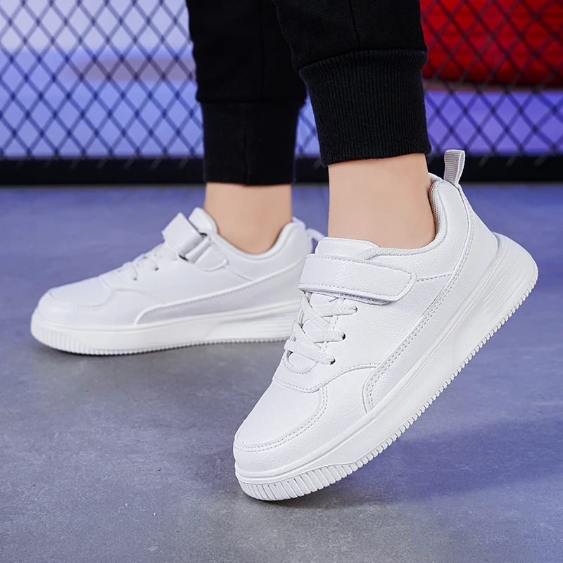 Boys White Sneakers Kids Shoes Children Casual Shoes Leather Fashion Sports Tennis Shoes for Boys Running Shoes Tenis Infantil