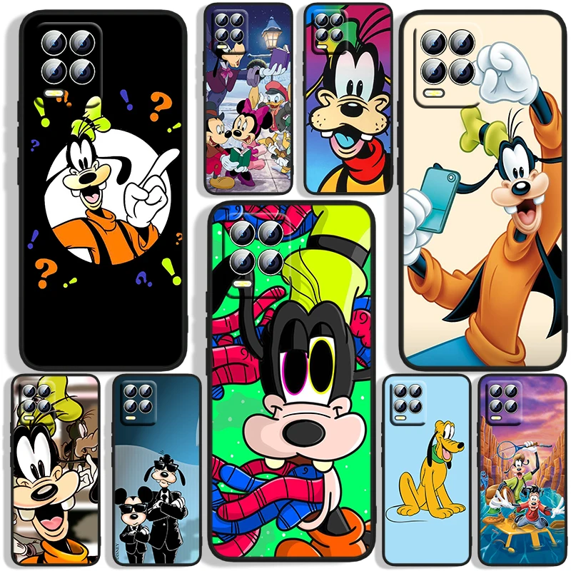 

Disney Goofy Dog Phone Case For OPPO Realme 5 6i 6s 7 7i 8 8i Pro 5G Realme Narzo 50A Narzo 50i Black Iuxury Silicone Soft Capa