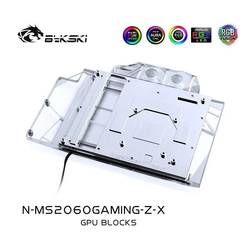 Фото Водяной блок графического процессора Bykski для VGA MSI RTX2060 GAMING Z/VENTUS, водяное охлаждение видеокарты, радиатор VGA, 5 В/12 В N-MS2060GAMING-Z-X №4