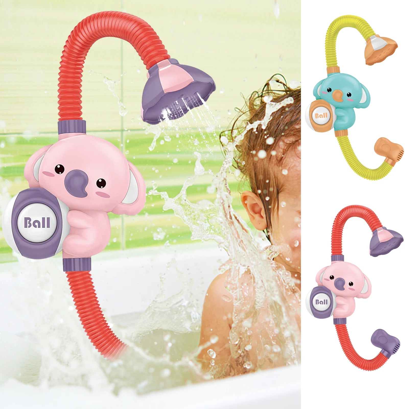 

Baby Bath Shower Head Electric Automatic Water Spray Toy For Tub 360 Degree Adjustable Electric Automatic Water Pump Great
