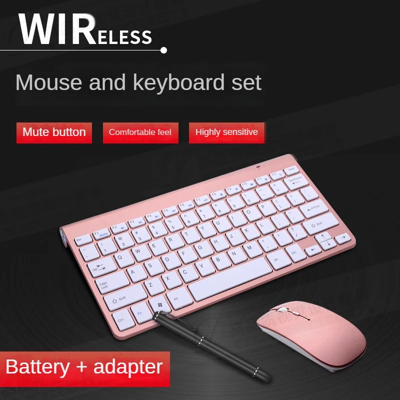 

New Mini Scissor Foot Wireless Keyboard And Easy to Carry Mouse Set Usb Peripheral Notebook Desktop Computer Office Supplies