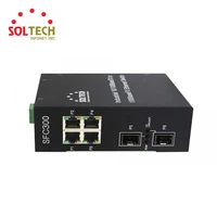 Industrial Ethernet Fiber Optic Switch/Converter 10/100/1000Mbps TP 4-Port + SFP 2-Slot 1000Mbps (Model:SFC300-SFP)