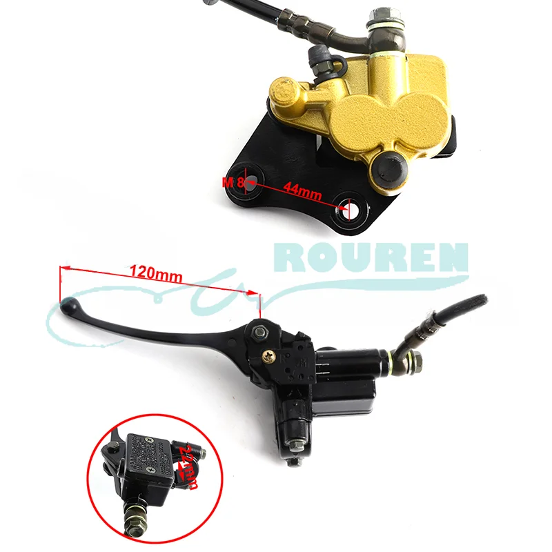 Motorcycle Accessory Front Rear Hydraulic Disc Brake Kit for 50cc-125cc Motocross Electric Pit Dirt Bike BBR TTR Modified Parts