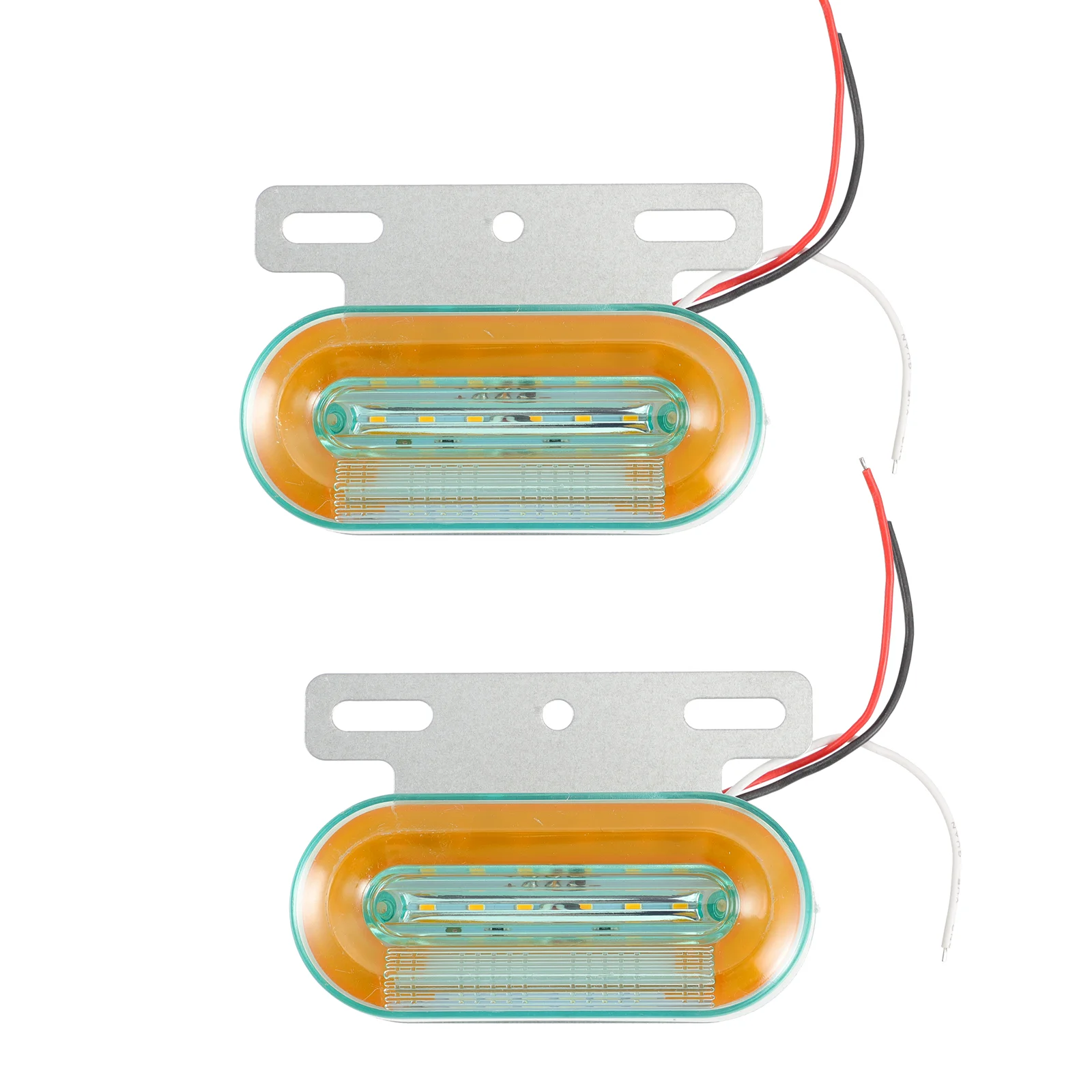 

2pcs Portable 12 Professional Truck Ground Car Oval Guide Trailer Ground Lamp