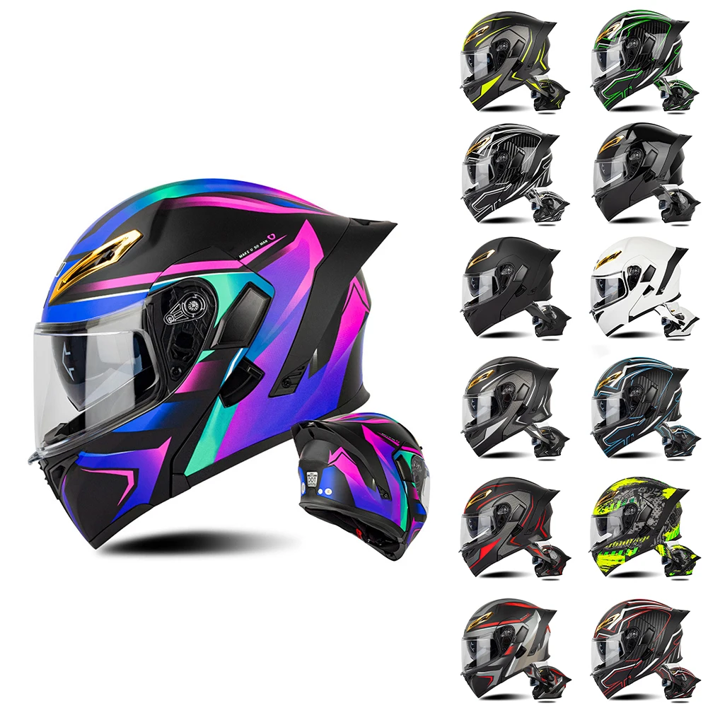

Motorcycle Full Helmet For Men Women Adjustable Goggles Sun Shield Streamlined Riding Helmet For Outdoor ATV Dirt Bike