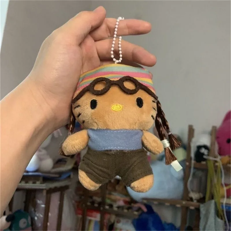 Sanrio очки стиль коричневый Hello Kitty автомобильный брелок девчачье сердце школьная