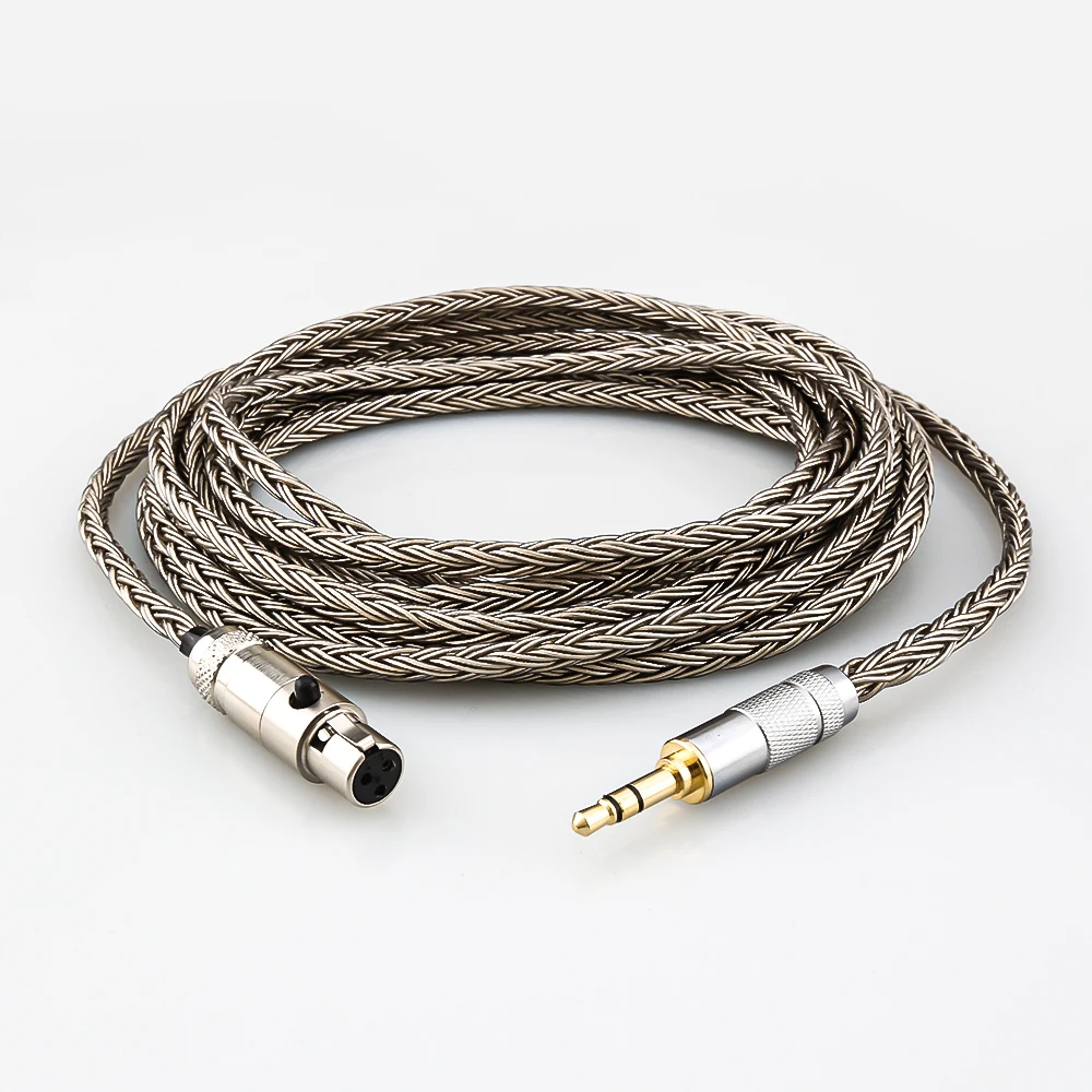

HiFi 8 Core Audio Headphone Upgraded cables 3.5mm stereo plug to mini XLR for AK G Q701, K240S ,K271 ,K702 ,K141 ,K171, K712