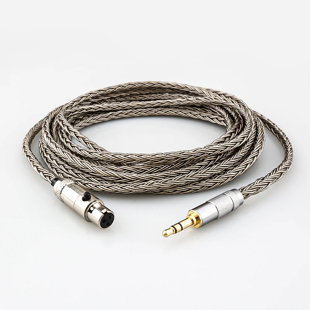 HiFi 8 Core Audio Headphone Upgraded cables 3.5mm stereo plug to mini XLR for AK G Q701, K240S ,K271 ,K702 ,K141 ,K171, K712