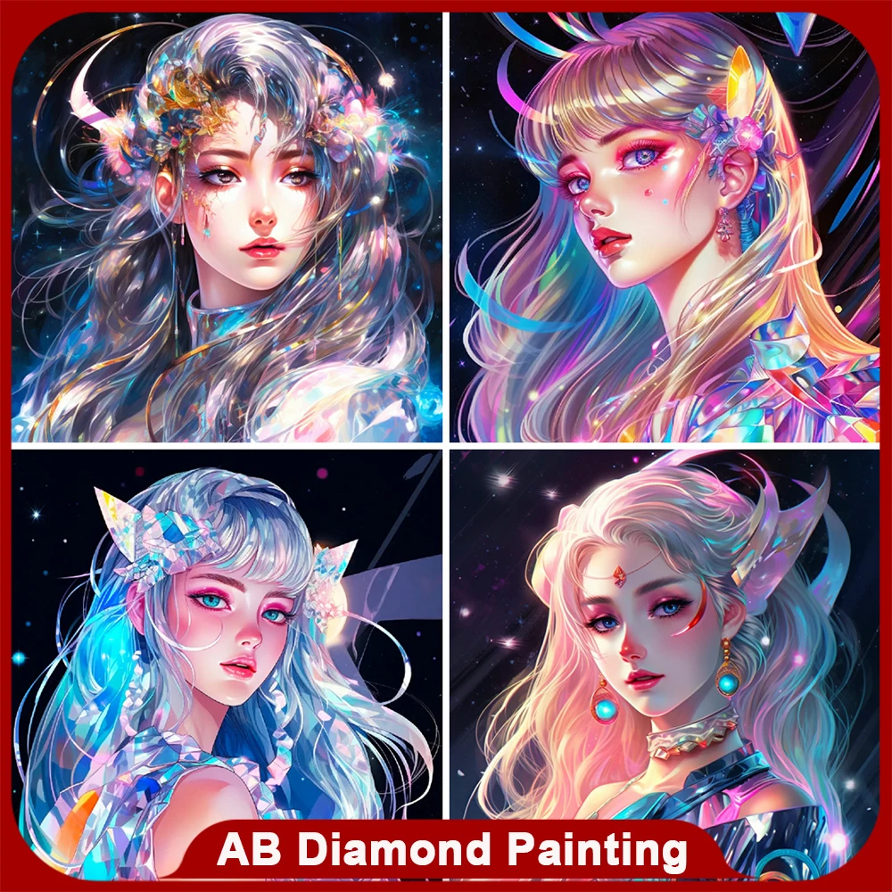 

AZQSD AB Алмазная Живопись портрет женщина вышивка крестом наборы Алмазная мозаика мультфильм Ракушки хобби и рукоделие Новое поступление