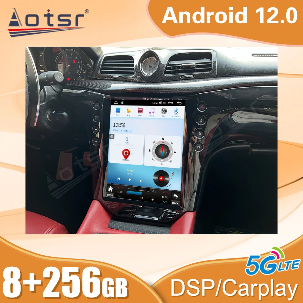 

Автомобильный радиоприемник Android 12 с Bluetooth для Maserati GT/GC грантуризм 2004-2017 Carplay видео центральный мультимедийный плеер стерео головное устройство