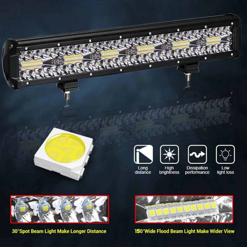 4-20inch Off Road LED Bar 12V 24V Combo LED Light Bar/Work Light for Car Jeep Truck Suv 4x4 Atv LED Lightbar Headlight images - 6