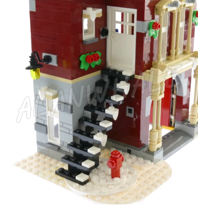 1197 шт. креативный эксперт зимняя деревня пожарная станция грузовик