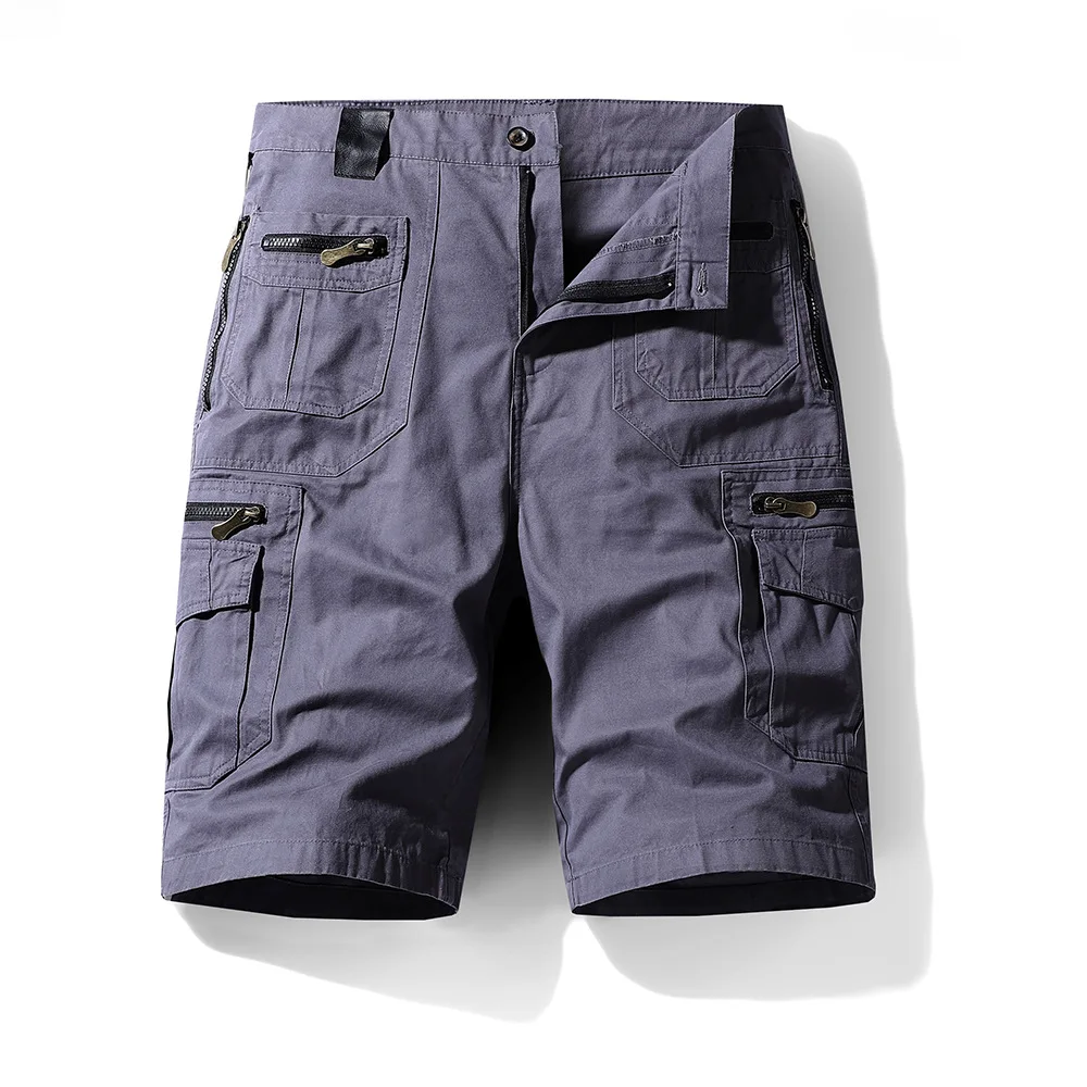 

Military Cargo Shorts Casual For 2022 Summer Classic Brand Pants Mid Zipper Fly Plus Size 27-42 Black Green Pocket Trousers