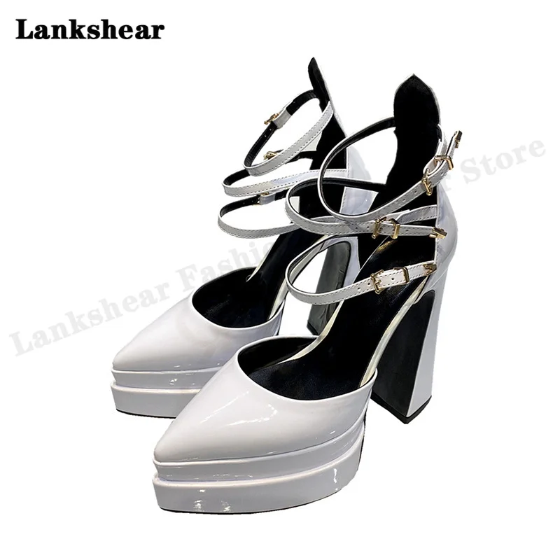 Pumps Sexy Shoes Platform Mary Jane Shoes Fashion Women Pumps Pointed Toe Sexy High Heel Dress Party Shoes Woman Plus Size 34-43