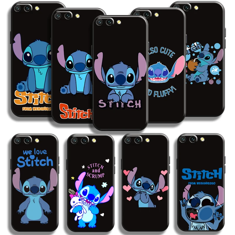 

Cartoon Lilo Stitch For Huawei Honor 10 10i 9 9A For Honor 10X 9X Pro Lite Phone Case Soft TPU Carcasa Coque Black Back