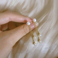 diwenfu real 10k yellow gold jewelry dorp earring for women orecchini real southsea pearls gemstone 10k gold drop earring female